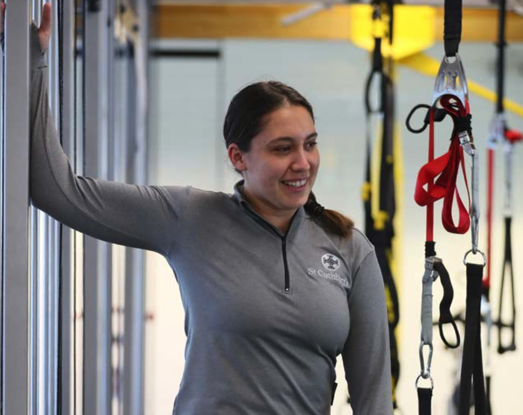 Grey long-sleeved training top