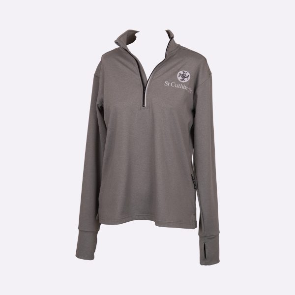 Grey long-sleeved training top
